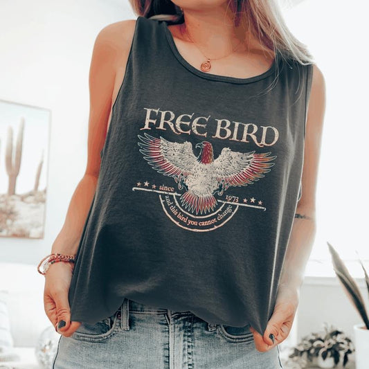 Free Bird, Music, Festival, Original Designer Comfort Colors Tank Top, Women's Comfort Colors Tank Top