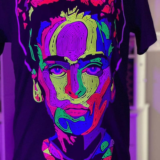 Frida abstracta T-shirt  Cotton Black