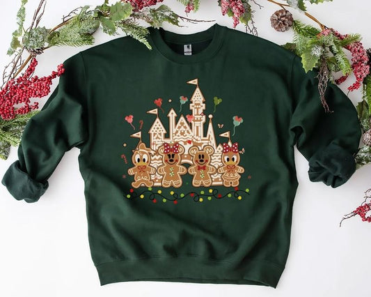 Friends Christmas Sweatshirt, Gingerbread Sweatshirt, Minnie Gingerbread Shirt, Kingdom Castle Xmas Shirt