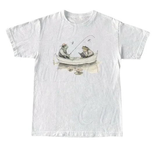 Frog 90s Vintage Graphic Shirt, Retro Toad Tee, Nature Shirt, 2000s Frog T-Shirt, Book Lovers Shirt, Vintage Unisex Cotton Tee, Y2k, Unisex T-Shirt, Gift For Men Women Menswear Top Tshirt Streetwear