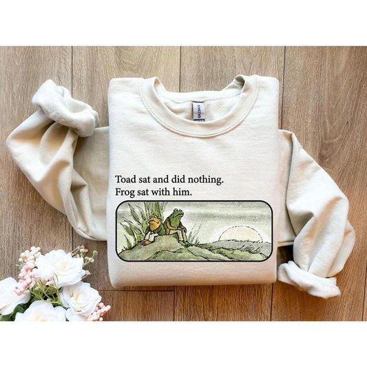 Frog And Toad Sweatshirt,Vintage Classic Book Sweatshirt,Frog And Toad Shirt,Cottagecore Aesthetic Sweatshirt,Book Lover Crewneck Sweatshirt