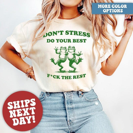 Frog Shirt, Mental Health Shirt, Funny Frog Shirt, Meme T-Shirt, Anxiety Shirt, Y2K Tshirt