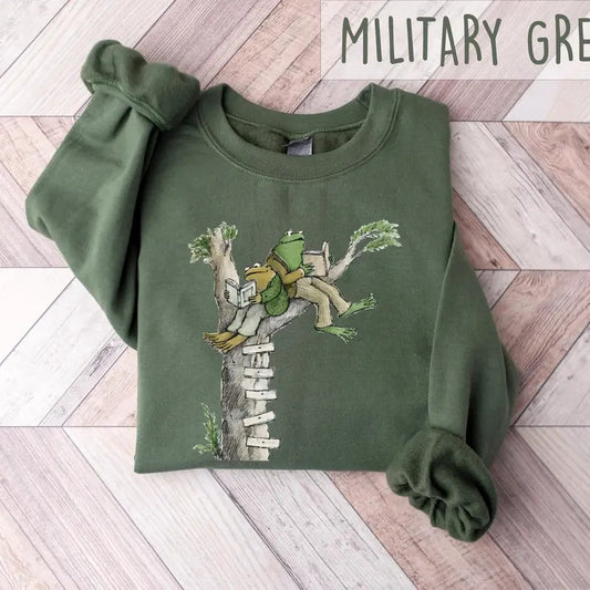 Frog and Toad Sweatshirt, Classic Book Sweater, Cottagecore Sweatshirt, Frog Sweatshirt, Book Lover Gift, Man I Love Frog Tee, Graphic tee
