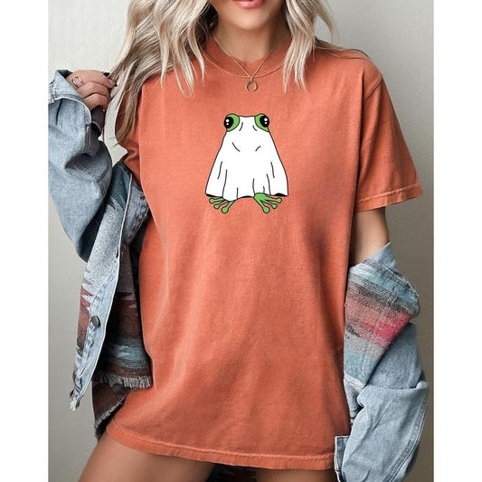 Frog, Ghost, Skeleton, Spooky, Funny, Witch, Aesthetic, Meme, Halloween, Costume, Tshirt, Women's, Comfort Colors Tee, Spooky, Tshirt, Witch, Pumpkin, Ghost, Skeleton
