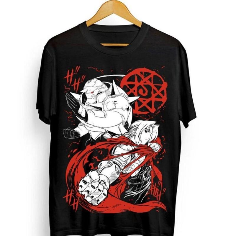 Fullmetal Alchemist T-Shirt Brotherhood Alphonse Elric Black Shirt Tee All Size, Trendy Looks, Stay Ahead of the Curve, Vintage