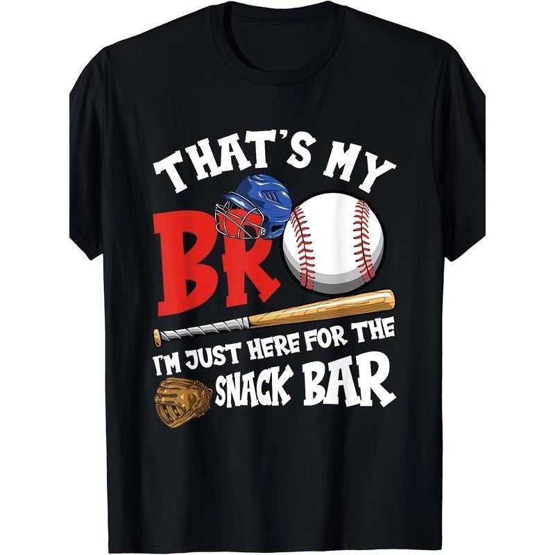 Fun Brotherly Love 220g Baseball T-Shirt - That's My Brother Design made in usa