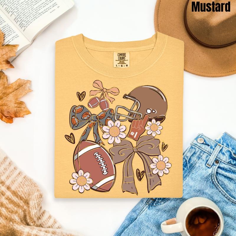 Fun Football Collage Comfort Colors T-Shirt 'NLB'