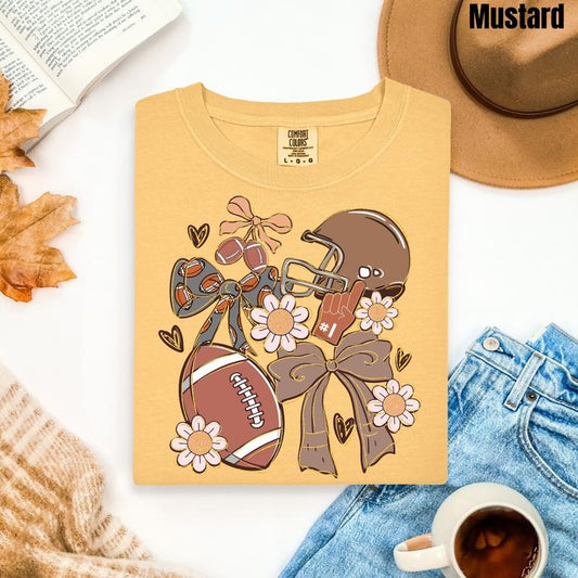 Fun Football Collage Comfort Colors T-Shirt 'NLB'