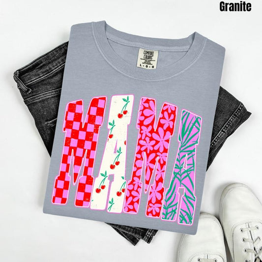 Fun Mama Pattern Comfort Colors T-Shirt 'NLB