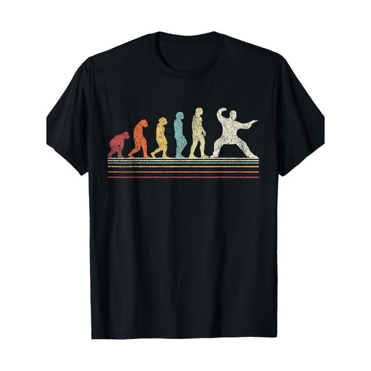 Fun Tai Chi evolved Chinese martial arts retro retro 100% cotton T-shirt Made in USA