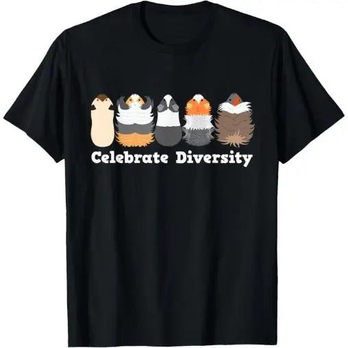 Funny 'Celebrate Diversity' Cute Shirt for Guinea Pig Lovers T-Shirt Made in USA