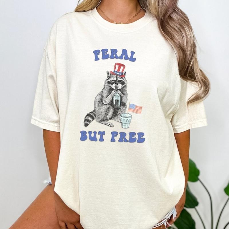 Funny 4th Of July Shirt, Graphic Raccoon Shirt, Independence Day Shirt, Patriotism Shirt, 1776 Shirt, Trendy USA Shirt, American Flag Shirt