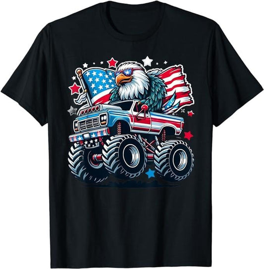 Funny 4th of July Shirts For Men, 4th of July Shirts Boys American Flag Eagle USA T-Shirt Menswear Top Casual Cotton Basic Fashion