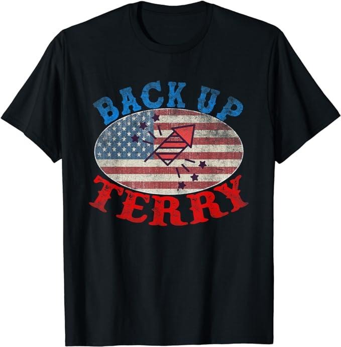 Funny 4th of July Shirts For Men, Back Up Terry Put It In Reverse 4th of July Firework Flag T-Shirt Menswear Top Casual Cotton Fashion Basic
