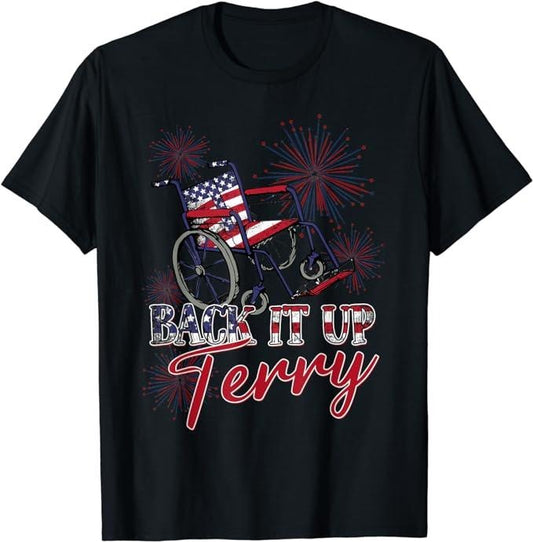 Funny 4th of July Shirts For Men, Back Up Terry Put It In Reverse 4th of July Fireworks Funny T-Shirt Menswear Top Casual Cotton Basic Fashion