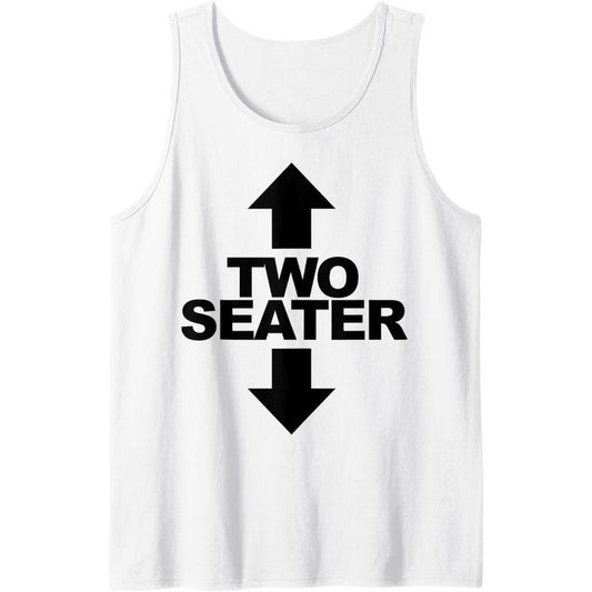 Funny Adult Humor Two Seater Tank Top made in usa