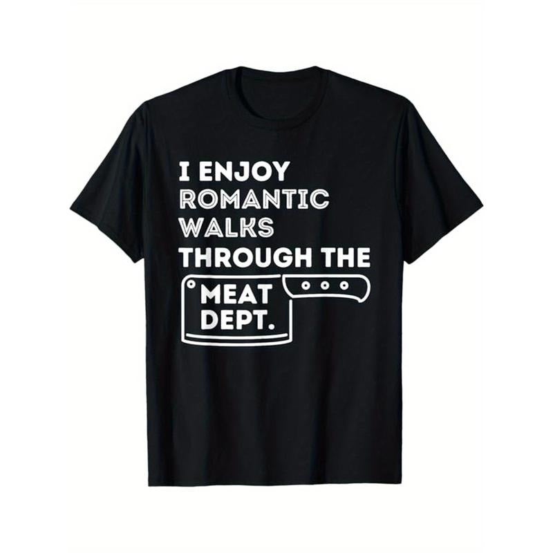 Funny BBQ Printed Men's Cotton Graphic T-shirt, Casual Short Sleeve Crew Neck T-shirt, Men's Tee For Outdoor Made in USAstyle{n002}8