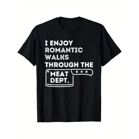 Funny BBQ Printed Men's Cotton Graphic T-shirt, Casual Short Sleeve Crew Neck T-shirt, Men's Tee For Outdoor Made in USAstyle{n002}8