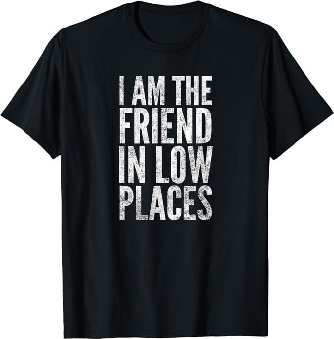 Funny Best Friend Shirts, Gift For Best Friend, I Am The Friend In Low Places T-Shirt Menswear Top Casual Classic