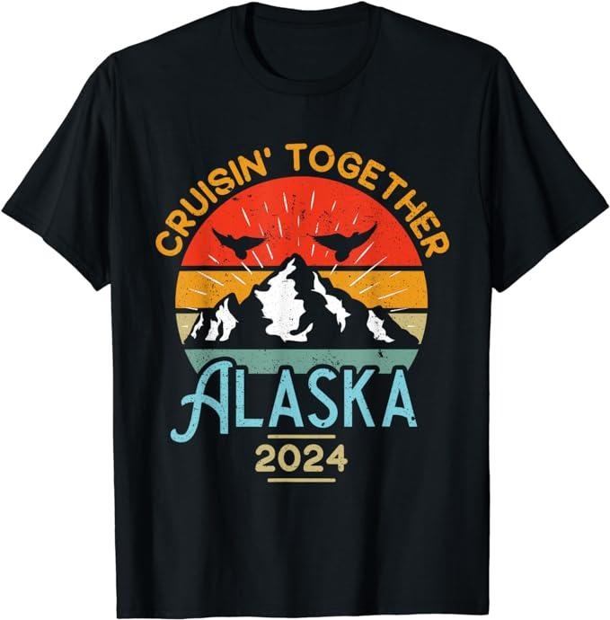 Funny Best Friend Shirts, Gift For Best Friend, Matching Family Friends and Group Alaska Cruise 2024 T-Shirt Menswear Top Casual Classic