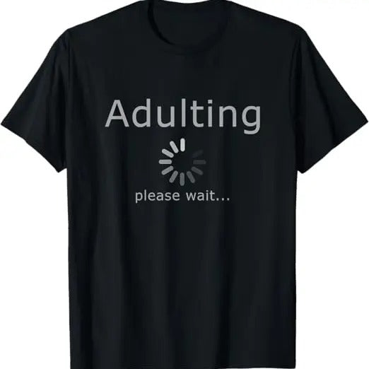 Funny Birthday Shirts, Adulting Adult 18th Birthday - Funny College Student T-Shirt - Menswear Top