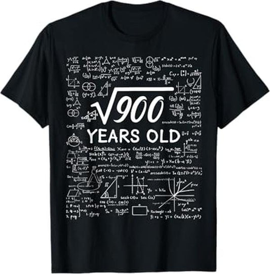 Funny Birthday Shirts, Funny Math 30th Birthday T-Shirt For Men - Menswear Top