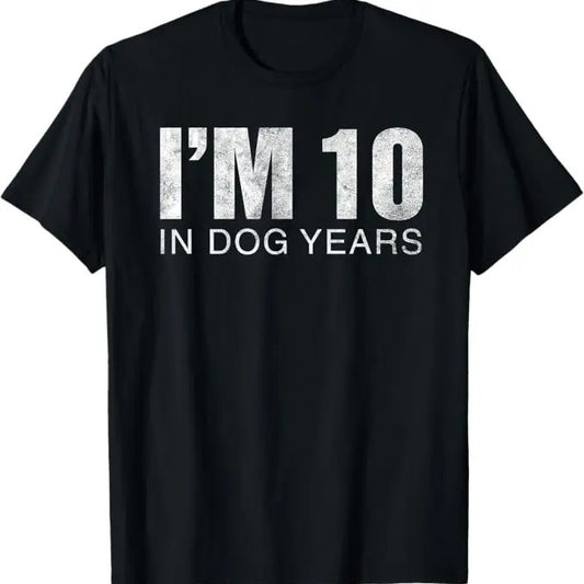 Funny Birthday Shirts, I'm 10 In Dog Years 70th Birthday Gift T-Shirt - Menswear Top