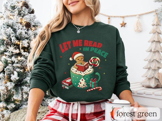 Funny Bookish Christmas Sweatshirt, Book Lover Xmas, Gift for Reader - Unisex Sweatshirt, Holiday Jumper, Literary Apparel, Winter Pullover, Unisex Trendy