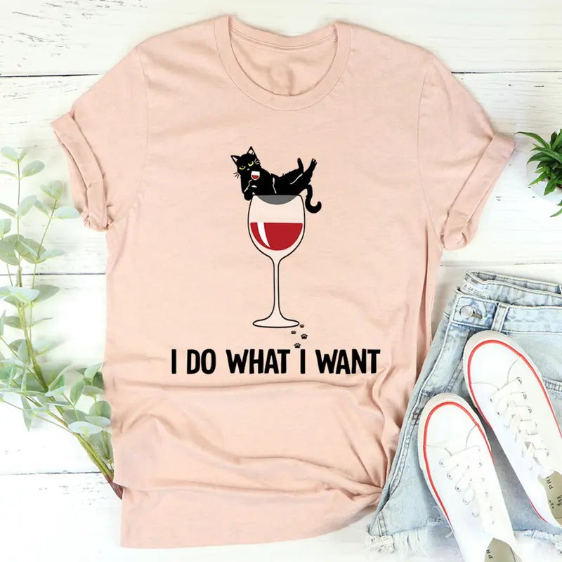 Funny Cat Lover Shirt, I Do What I Want Black Cat Wine Shirt, Funny Quotes Shirt, kitten lover, pet cat lover, cat kitten lover Hoodie, Sweater and T-shirt