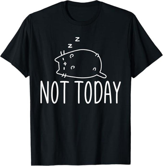 Funny Cat Shirts, Not Today Crazy Cat T-Shirts Graphic Cute Funny T-Shirt - Menswear Top
