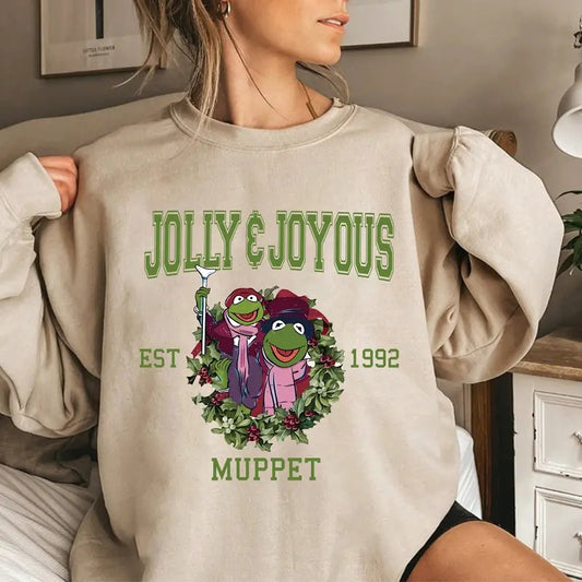 Funny Christmas Muppet Shirt, Jolly And Joyous Sweatshirt, Muppet Movie Lovers Shirt, Christmas Carol T-shirt, Xmas Gift For Friends