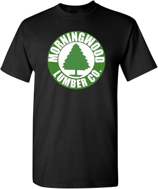 Funny Dark Humor Shirts For Men, Morningwood Lumber Adult Humor Men's Graphic Novelty Sarcastic Funny T-Shirt Menswear Casual Cotton