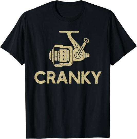 Funny Fishing Shirts, Cranky Funny Gift Ideas For Fishing T-Shirt Cotton Fashion Casual Classic