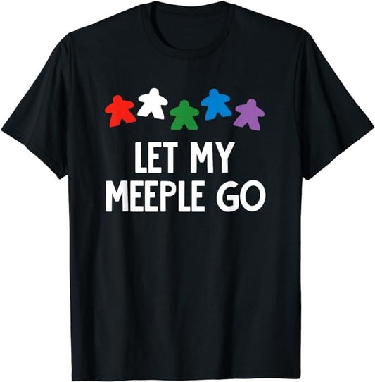 Funny Gamer Shirts, Special Gifts For Gamers, Funny Board Game Let My Meeple Go T-Shirt Menswear Top Casual Classic