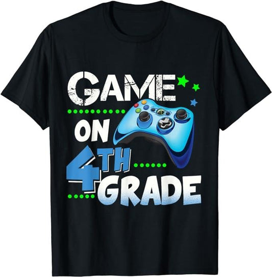 Funny Gamer Shirts, Special Gifts For Gamers, Funny Game On 4th Grade Gift T-Shirt Menswear Top Casual Classic