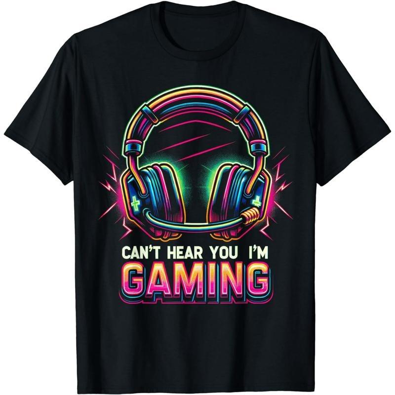 Funny Gamer Shirts, Special Gifts For Gamers, Funny Gamer Shirt for Boys Teens Men Video Gaming Graphic T-Shirt Menswear Top Casual Classic