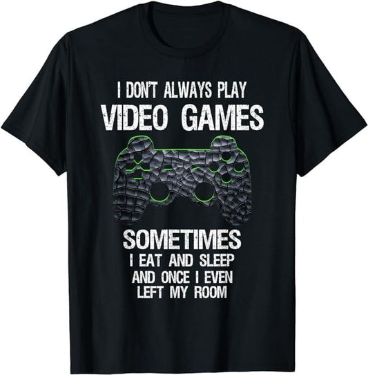 Funny Gamer Shirts, Special Gifts For Gamers, Funny Gamer Video Games Boys Teens T-Shirt Menswear Casual Classic