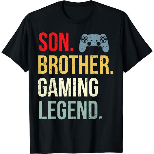 Funny Gamer Shirts, Special Gifts For Gamers, Funny Gaming Boys Girls Men Gamer Brother Video Game T-Shirt Menswear Top Casual Classic