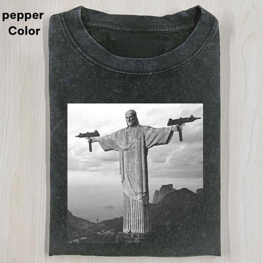 Funny Gangster Rio De Janeiro Statue T Shirt, Funny Graphic T-shirt, Unisex Movie Shirt Menswear Womenswear