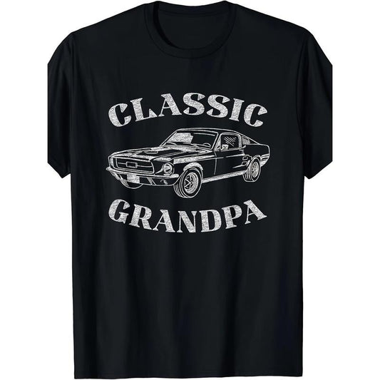 Funny Grandpa Classic Car Graphic T-Shirt Made in USA