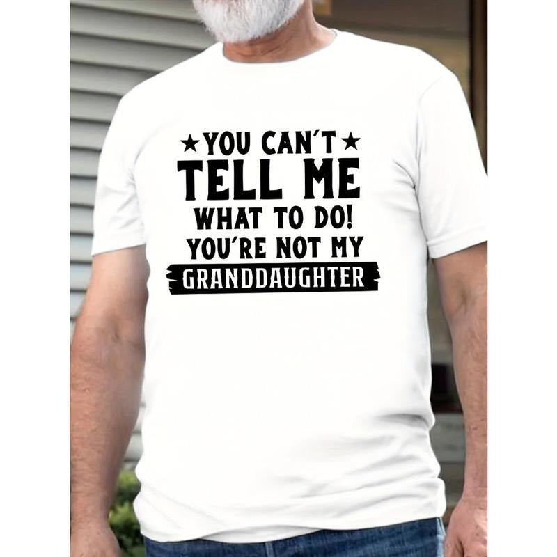 Funny Grandpa Slogan Printed Men's T-Shirt, Graphic T-Shirt Men's Summer Clothing, Men's Clothing Made in USA