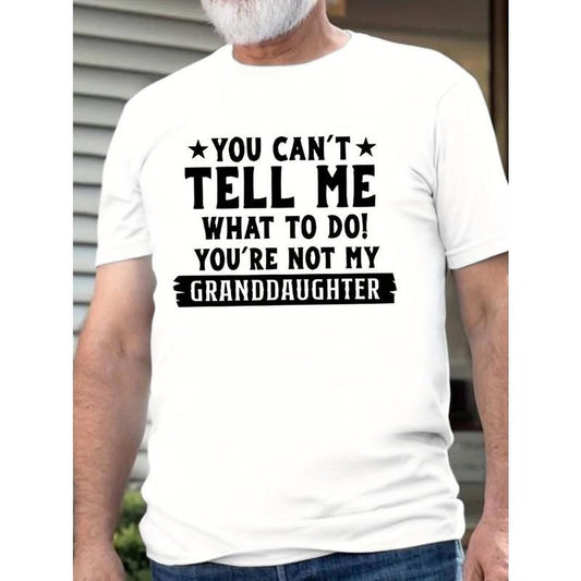 Funny Grandpa Slogan Printed Men's T-Shirt, Graphic T-Shirt Men's Summer Clothing, Men's Clothing Made in USA
