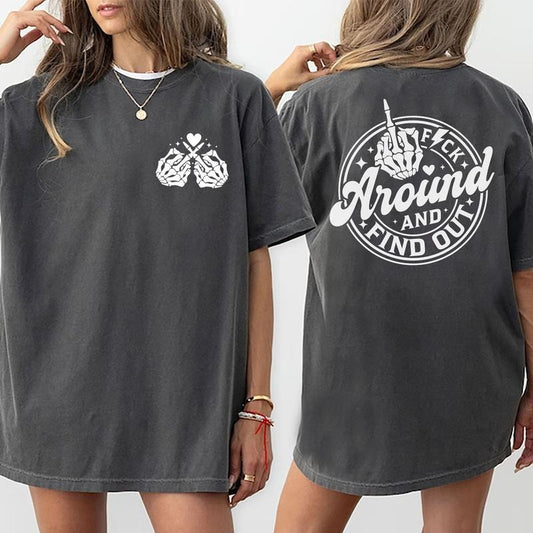 Funny Graphic Women Tee, Snarky Humor T-Shirt, Comfy Fabric Oversized Graphic Tee, Women's Tops, Womenswear Cotton Fabric Relaxed Fit Chic Style