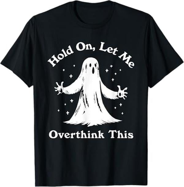 Funny Halloween Shirts For Men, Halloween Funny Ghost Let Me Overthink This Graphic T-Shirt Menswear - Available from size S to 5XL