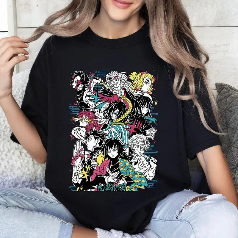 Funny Hashira Characters DM Anime Lover Shirt Crewneck Hoodie Comfort Cotton