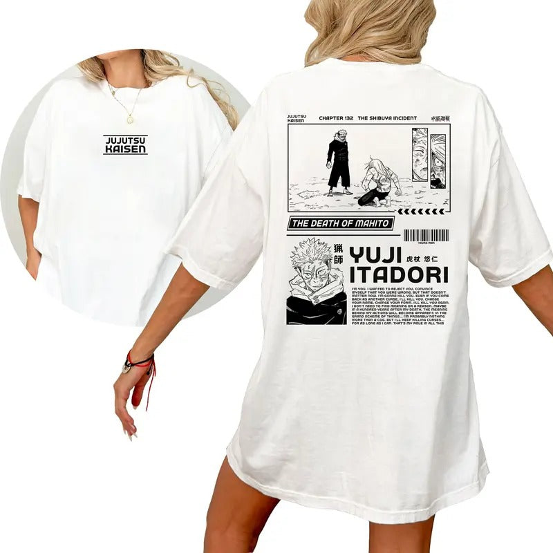 Funny JJK Young Man Characters Anime Lovers Tshirt Crewneck Hoodie Comfort Cotton