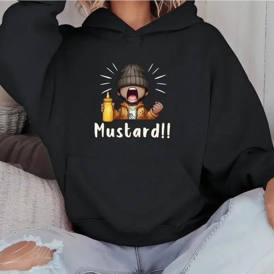 Funny Kendrick Lammar Mustard Shirt, Unique Graphic Hoodie, Fun Character Sweatshirt, Unisex Sweater Pullover Tee