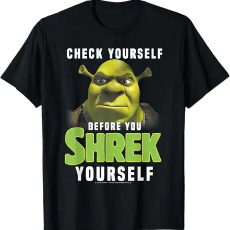 Funny Meme Shirt, Shrek Check Yourself Before You Shrek Yourself Tee, Gift Unisex T-Shirt