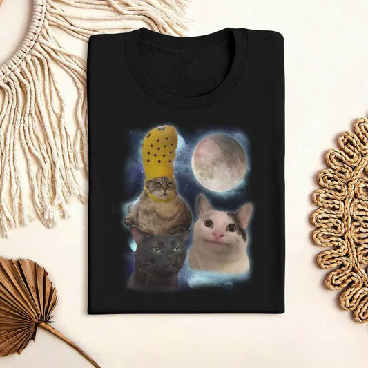 Funny Meme Shirt, Three Cats Vintage Tee, Gift Unisex T-Shirt