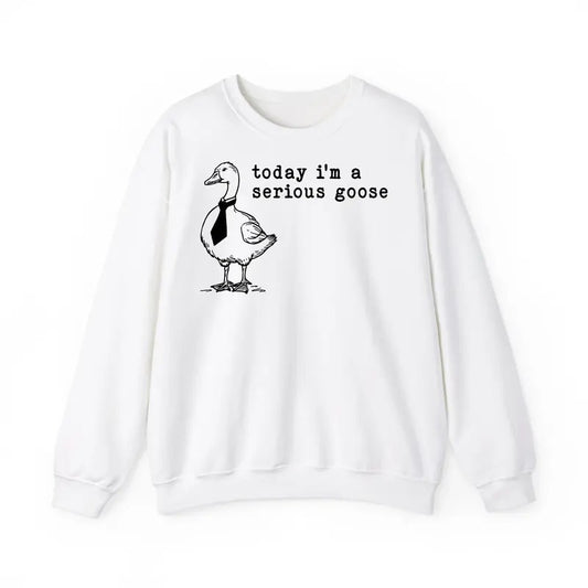 Funny Meme Shirt, Today I'm A Serious Goose Sweatshirt, Funny Silly Graphic Sweatshirt, Cute Goose Lover Gifts